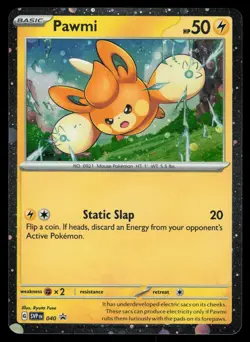 Pawmi 040 Cosmos Holo Pokemon Black Star Promo LP - Image 1
