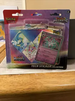 Pokemon TCG Prismatic Evolutions Tech Sticker Collection - Sealed Pack - Image 1