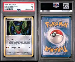 Pokemon TCG Rayquaza Holo Promo POP Series 1 3/17 2006 PSA 5 Dragon Card - Image 3