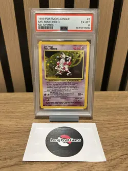 PSA 6 Mr. Mime 6/64 Jungle Set Pokemon Card *No Symbol* - Image 1