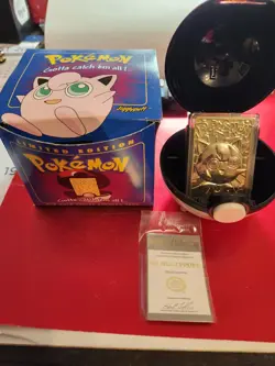 Pokemon Burger King 23k Gold Plated Jigglypuff Trading Card Sealed but open box - Image 2