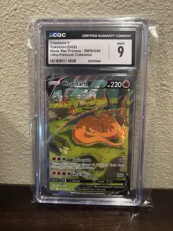 CGC 9 MINT Charizard V SWSH260 FULL ART HOLO 260 SWSH PROMO Pokemon Card a - Image 1