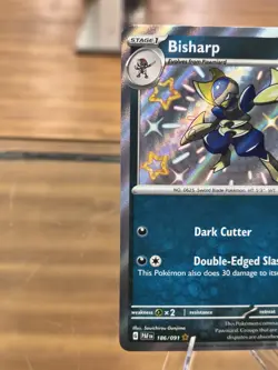 Bisharp 186/091 Paldean Fates Shiny Holo Pokemon Card Mint Free Shipping! - Image 5