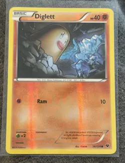 Diglett Reverse Holo 36/124 XY - Fates Collide Pokemon Card - Image 1