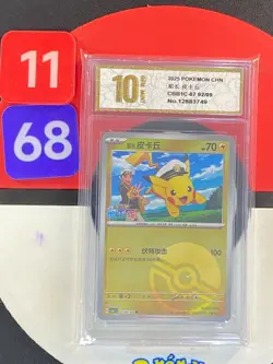Captain Pikachu CBB1C 0702/09 S-Chinese Gem Pack Card Grade10 - Image 1