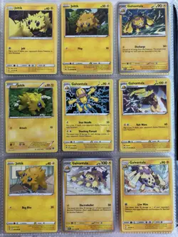Pokemon Card Species Set Lot - 9x Unique Cards / Joltik Family - Image 1