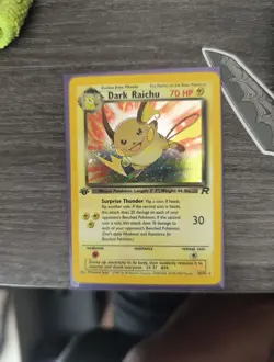 Dark Raichu 1st Edition Holo Card 83/82 Secret Rare - Image 1