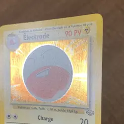 Pokemon Electrode Holo Rare Jungle 2/64 French Card 1999 Wizards TCG w/swirl 🌀 - Image 2