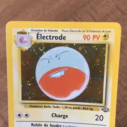Pokemon Electrode Holo Rare Jungle 2/64 French Card 1999 Wizards TCG w/swirl 🌀 - Image 3