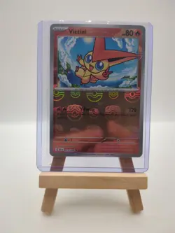 Pokemon TCG Victini Master Ball Holo Card 012/086 Black Bolt - Image 1