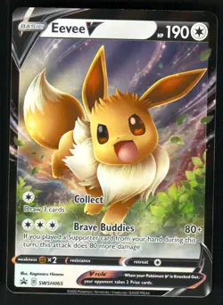 Eevee V SWSH065 SWSH: Sword & Shield Promo Cards Promo NM - Image 1