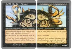 B.F.M (BIG FURRY MONSTER) MTG MAGIC UNGLUED 99/99 SP - Image 1