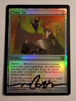 Magic The Gathering - 1x Signed Foil Mimic Vat - Scars of Mirrodin - Image 1