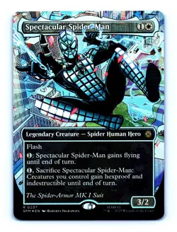 MTG Spectacular Spider-Man (0237) (Borderless) (Textured Foil) Spider-Armor Suit - Image 1