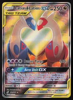 Latias & Latios GX 170/181 Tag Team Full Art Holo Rare - Pokemon TCG Sun & Moon - Image 1