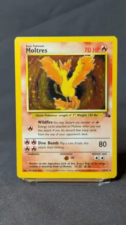 Moltres 12/62 Pokemon Fossil Set Vintage Rare Holo, LP (A) - Image 1