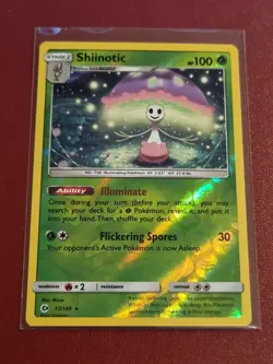 Pokemon Sun and Moon Base Shiinotic 17/149 Rare Reverse Holo TCG Card - Image 1