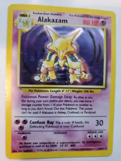 Alakazam Base Set Pokemon Card Base Fossil WOTC NM U - Image 1