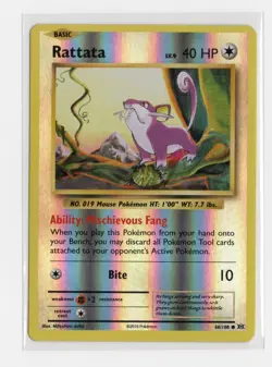 Rattata 66/108 Reverse Holo Pokemon XY Evolutions 2016 TCG Flat Shipping B3G1 - Image 1