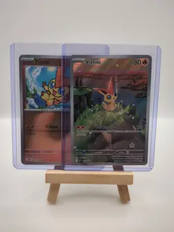 Pokemon TCG Victini SVP 208 Promo Illustration And Pokeball Black Bolt - Image 1