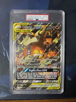 JUMBO Reshiram & Charizard GX Tag Team Black Star Promo SM201 Pokemon psa 8 - Image 1
