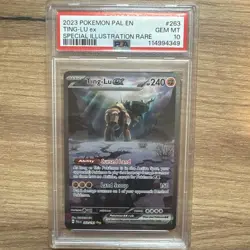 2023 POKEMON PAL EN-PALDEA EVOLVED SPECIAL ILLUSTRATION RARE TING-LU EX PSA 10 - Image 1