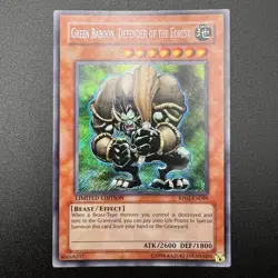 YuGiOh Green Baboon, Defender of the Forest RP02-EN099 Secret Rare Limited Ed. - Image 1
