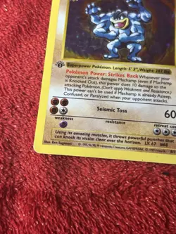 Pokemon Machamp 1st Edition Shadowless Holo Rare 8/102 Played - Image 4