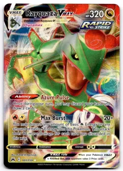 Rayquaza VMAX 101/159 Holo VMAX Rare Crown Zenith Pokemon Holo Near Mint - Image 1