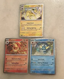 JOLTEON FLAREON VAPOREON SVP 167 168 189 PRISMATIC EVOLUTIONS PROMO SET POKEMON - Image 1