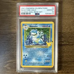 2021 POKEMON CELEBRATIONS CLASSIC COLL #2 BLASTOISE-HOLO PSA 10 - Image 1