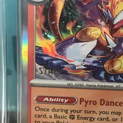 2024 POKEMON SVP EN-SV STAFF PRERELEASE PROMO #116 INFERNAPE ACE GRADING 10 - Image 2