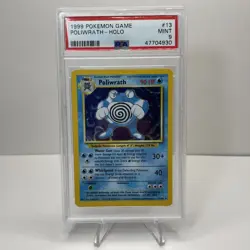 1999 pokemon game #13 POLIWRATH-HOLO PSA 9 - Image 1
