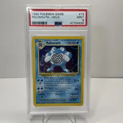 1999 pokemon game #13 POLIWRATH-HOLO PSA 9 - Image 3