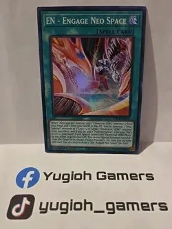 YUGIOH EN ENGAGE NEO SPACE POTE SUPER 1ST EDITION LIGHT PLAYED - Image 1