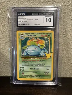 2021 Pokemon Base Set Celebrations Classic Coll 15/102 Venusaur Holo CGC 10 - Image 1