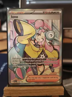 Iono 254/193 Full Art Ultra Rare Paldea Evolved Pokemon Supporter NM - Image 1