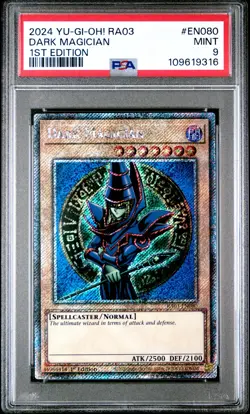 2024 YU-GI-OH! RA03-QUARTER CENTURY BONANZA 1ST ED #EN080 DARK MAGICIAN PSA 9 - Image 1