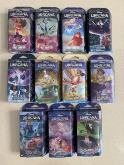 Disney Lorcana - 11x Sealed Starter Decks - Complete Chapters 1 to 5 - Image 1