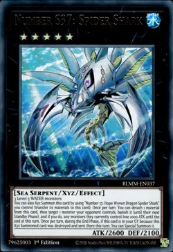 Number S37: Spider Shark - Ultra Rare 1st Edition BLMM-EN037 - NM - YuGiOh - Image 1