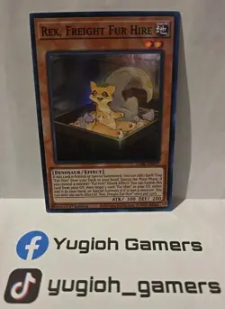 YUGIOH REX FREIGHT FUR HIRE DABL 1ST EDITION SUPER LIGHT PLAYED - Image 1