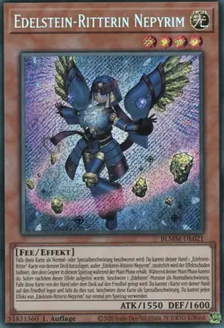yugioh Edelstein-Ritterin Nepyrim BLMM-DE021 SECRET RARE 1AUFLAGE DEUTSCH - Image 1