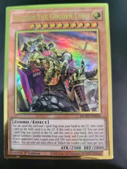 Yu-Gi-Oh Card: Eldlich the Golden Lord MGED-EN024 Gold Rare 1st Edition! EX - Image 1
