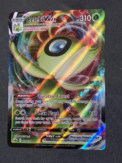 Celebi VMAX 008/198 Chilling Reign Pokemon TCG NM Ultra Rare Holo Full Art Card - Image 1