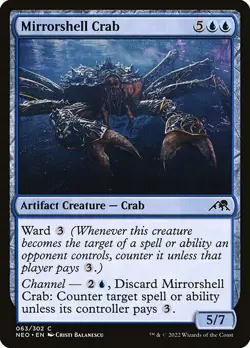 NM Foil Mirrorshell Crab, MTG, Kamigawa Neon Dynasty, Magic the Gathering, 63 - Image 1