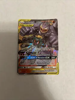 Marshadow & Machamp GX Holo Pokemon Card 82/214 Sm-Unbroken Bonds - Image 1