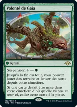 mtg magic gaea's will ENGLISH FRENCH volonte de gaia modern horizons 2 4 availab - Image 1