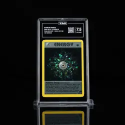 Pokemon TAG 7.5 1st Edition Team Rocket Holo Rainbow Energy 17/82 Swirl - Image 1