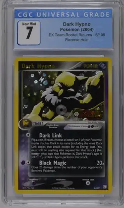 2004 POKEMON EX TEAM ROCKET RETURNS #6 DARK HYPNO-REVERSE FOIL CGC 7 - Image 1