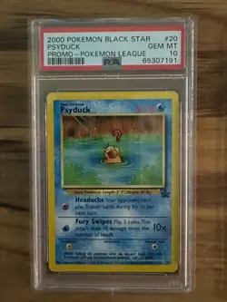 Pokemon League BLACK STAR PSYDUCK PROMO #20 PSA 10 Cert # 65307191 - Image 1